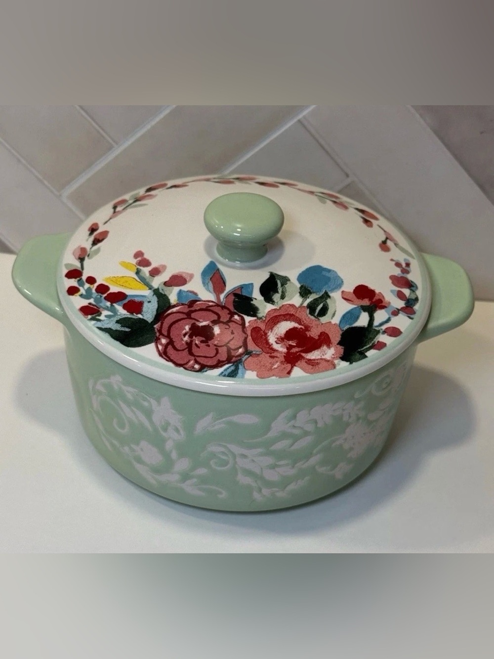 The Pioneer Woman Prairie Signature 14.4
Ounce Mini Ceramic Casserole